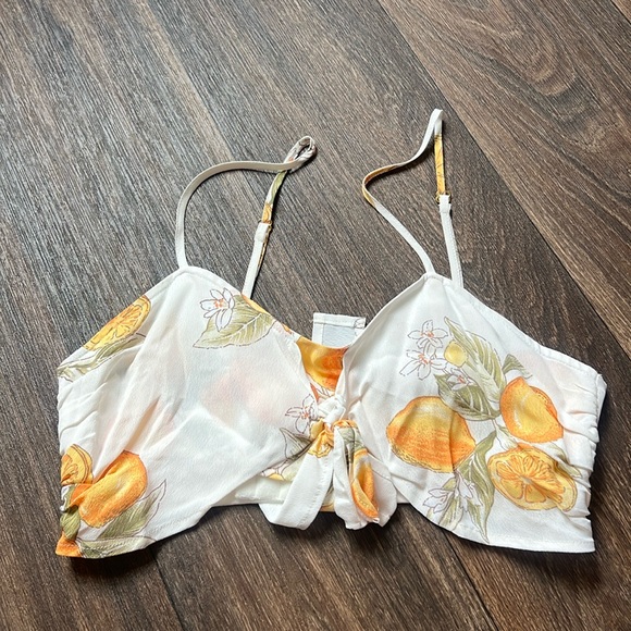 For Love & Lemons Lemon Crop Top - Picture 2 of 6